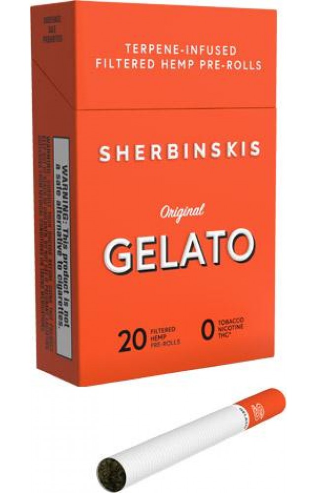 GELATO - CBD CIGARETTE PACK OF 20 CIGARETTES (CARTON OF 10 PACKS)