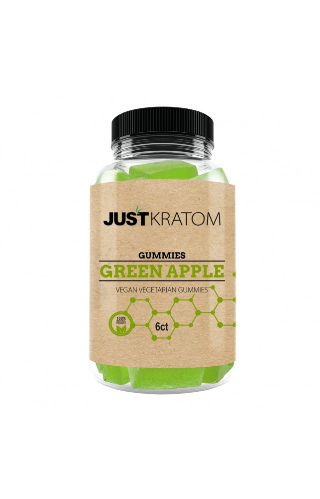 JUST KRATOM - GREEN APPLE GUMMY JAR 6CT