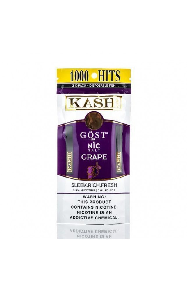KASH BY GOST - DISPOSABLE POD DEVICE GRAPE 2ML 59MG PACK OF 2