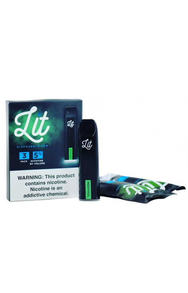 LIT DISPOSABLE - MENTHOL DISPOSABLE POD DEVICE 50MG PACK OF 3