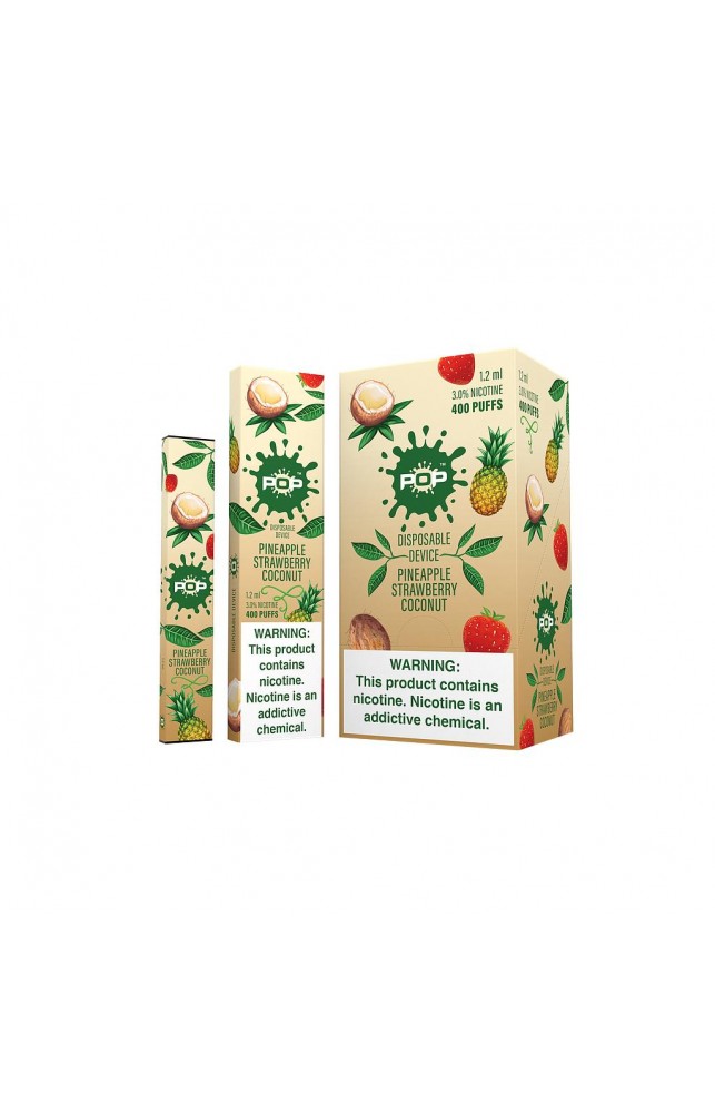 POP DISPOSABLE BAR - PINEAPPLE STRAWBERRY COCONUT 1.2ML 50MG SINGLE PACK