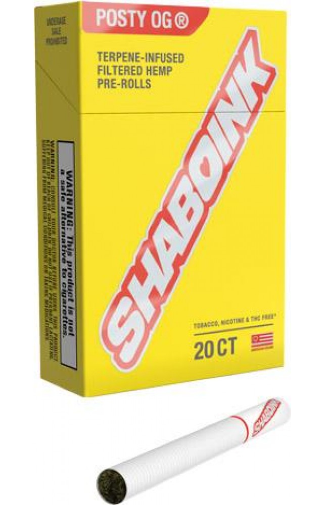 SHABOINK - CBD CIGARETTE PACK OF 20 CIGARETTES (CARTON OF 10 PACKS)