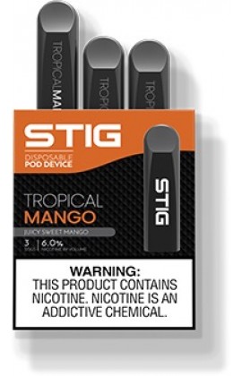VGOD STIG - TROPICAL MANGO DISPOSABLE POD DEVICE 60MG PACK OF 3
